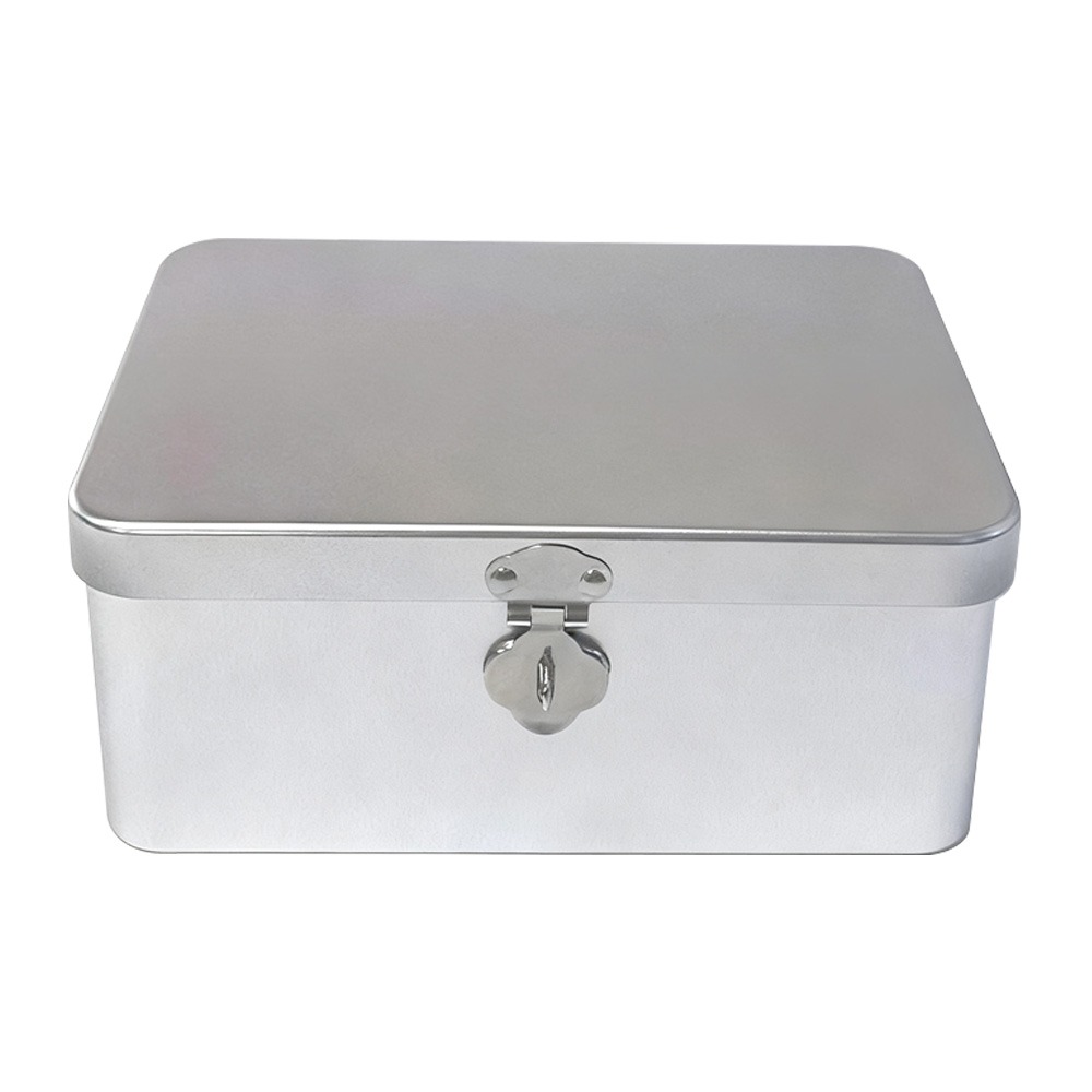 Medicine Cabinet Lock - Scatola Portaoggetti Grande in Metallo Stile