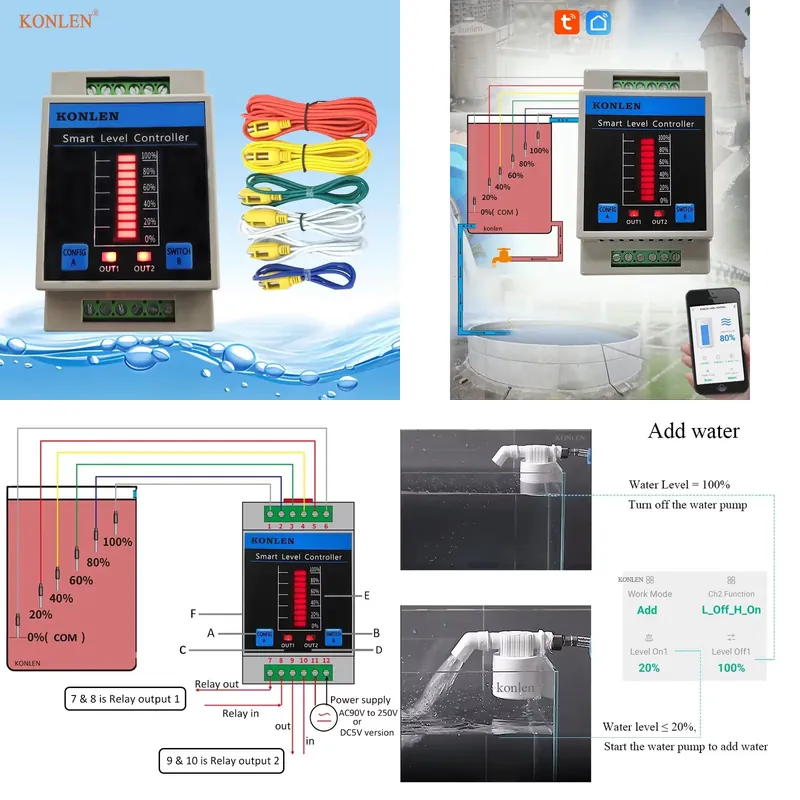 Water Alarm Sensor - Sensore di Livello dell'Acqua KONLEN WIFI,