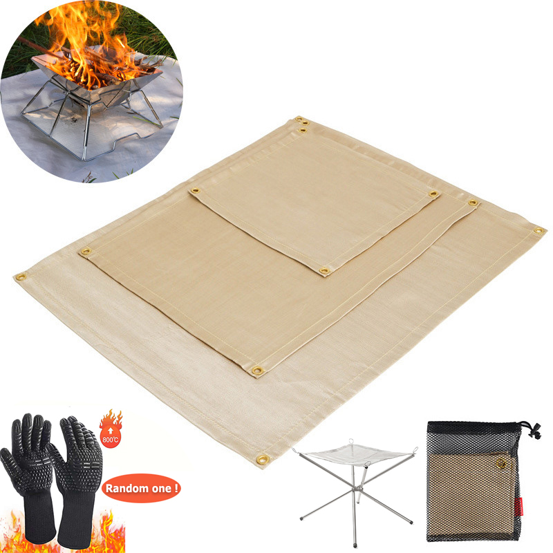 Fire Blanket Kitchen - Tappetino Ignifugo per Campeggio all'Aperto, Barbecue