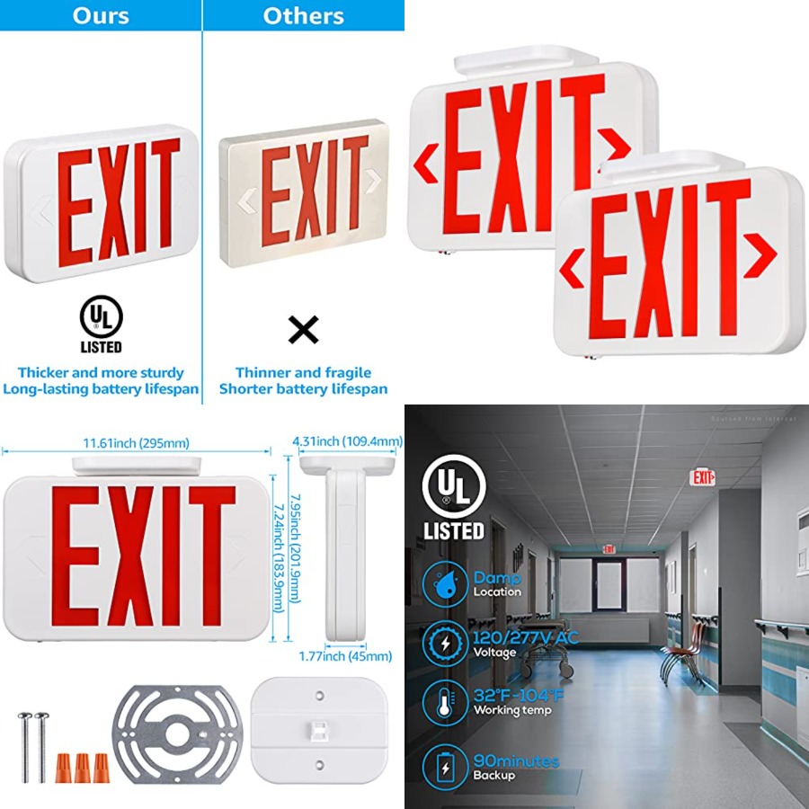 Segnale di Uscita LED, Luce di - Emergency Exit Sign recensione e prezzo